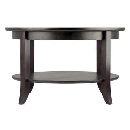 Table basse ronde en verre - 30 - Espresso foncé