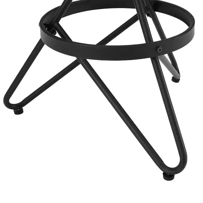 Lot de 2 tabourets de bar pivotants à hauteur réglable Kalen Crosley brun/noir mat : cadre en acier, style industriel-ferme