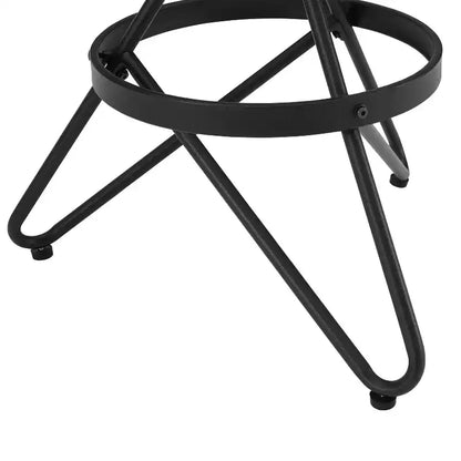 Lot de 2 tabourets de bar pivotants à hauteur réglable Kalen Crosley brun/noir mat : cadre en acier, style industriel-ferme
