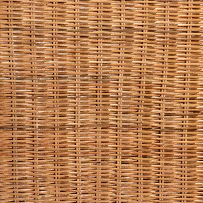 Tabouret de bar hauteur comptoir Racquel en rotin naturel et bois d'acajou, brun noyer - bali & pari