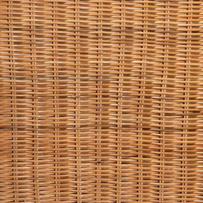 Tabouret de bar hauteur comptoir Racquel en rotin naturel et bois d'acajou, brun noyer - bali & pari