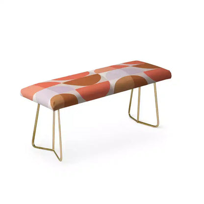 Banc à trente et une illustrations prune/mandarine – Deny Designs