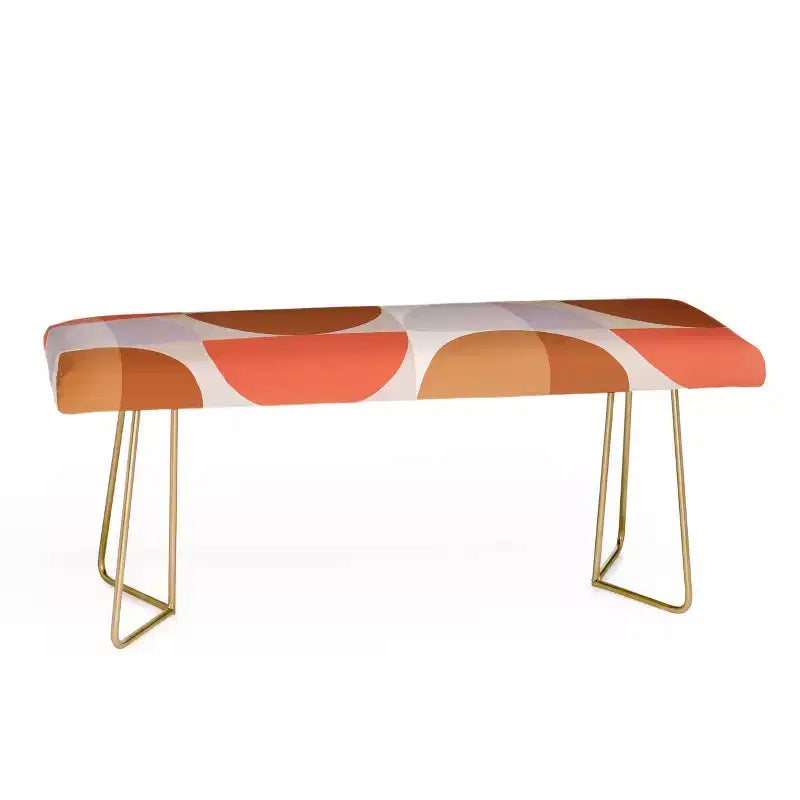 Banc à trente et une illustrations prune/mandarine – Deny Designs