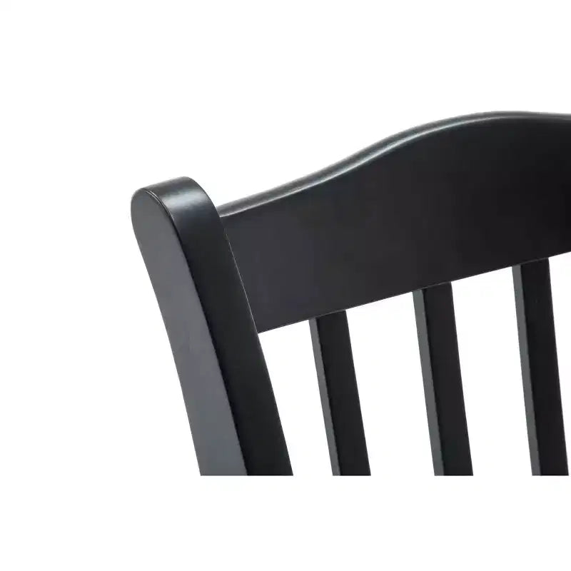 Lot de 2 chaises de salle à manger en bois Shaker noires/chêne - Boraam : Hévéa, style ferme, capacité de 136 kg