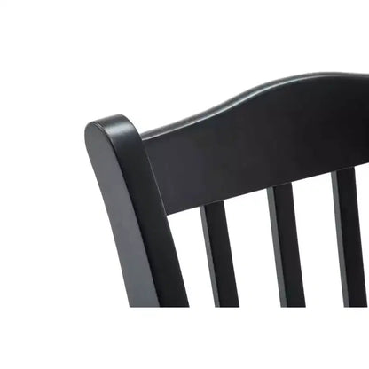 Lot de 2 chaises de salle à manger en bois Shaker noires/chêne - Boraam : Hévéa, style ferme, capacité de 136 kg