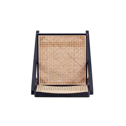 Lot de 4 Chaises Pliantes de Salle à Manger Pullman Cane Noir/Naturel - Manhattan Comfort : Bois Massif, Aucun Montage Requis, Finition Mate