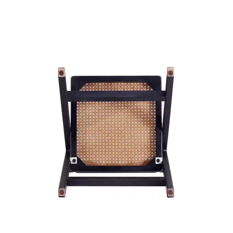 Lot de 4 Chaises Pliantes de Salle à Manger Pullman Cane Noir/Naturel - Manhattan Comfort : Bois Massif, Aucun Montage Requis, Finition Mate
