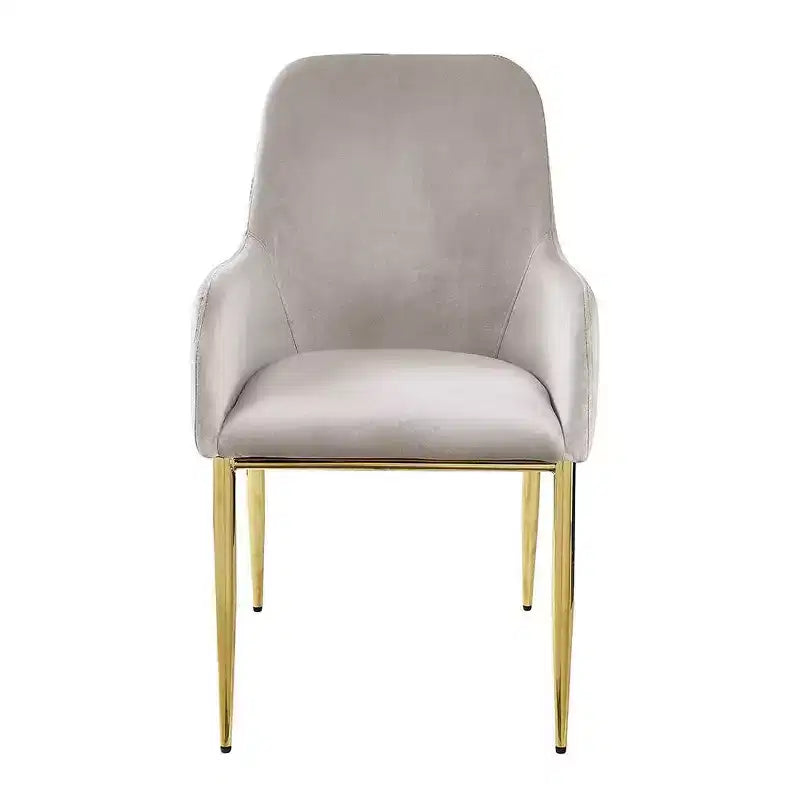 Lot de 2 chaises d'appoint Barnard 56 cm : Dossier haut rembourré, Structure en métal - Acme Furniture