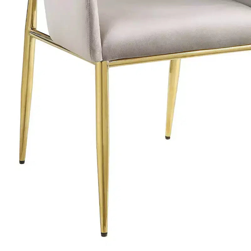 Lot de 2 chaises d'appoint Barnard 56 cm : Dossier haut rembourré, Structure en métal - Acme Furniture