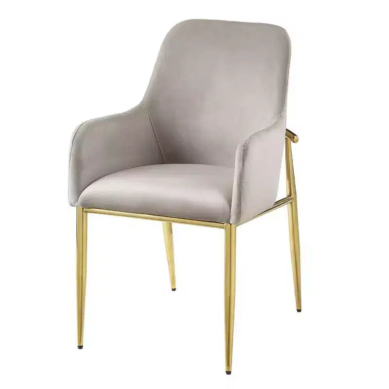 Lot de 2 chaises d'appoint Barnard 56 cm : Dossier haut rembourré, Structure en métal - Acme Furniture