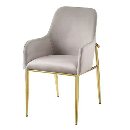 Lot de 2 chaises d'appoint Barnard 56 cm : Dossier haut rembourré, Structure en métal - Acme Furniture