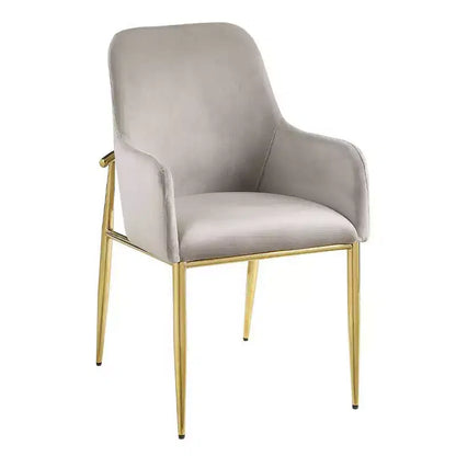 Lot de 2 chaises d'appoint Barnard 56 cm : Dossier haut rembourré, Structure en métal - Acme Furniture