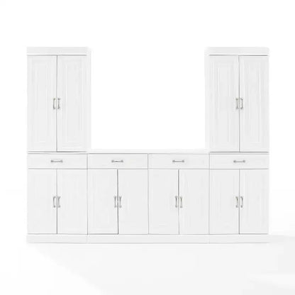 Ensemble buffet et garde-manger 3 pièces Stanton blanc - Crosley : Rangement pour le bureau à domicile, Design de ferme traditionnel