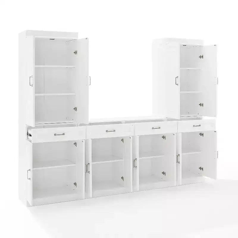 Ensemble buffet et garde-manger 3 pièces Stanton blanc - Crosley : Rangement pour le bureau à domicile, Design de ferme traditionnel