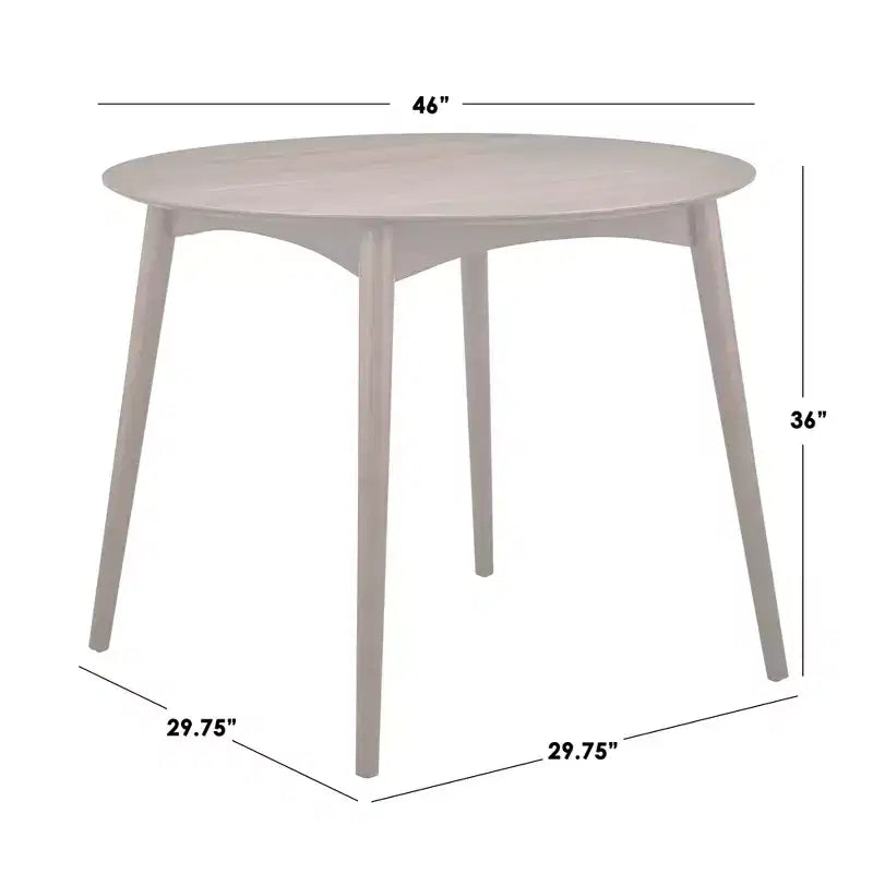 Table ronde à hauteur de comptoir Lifestorey Derby en noyer de style Mid-Century Modern