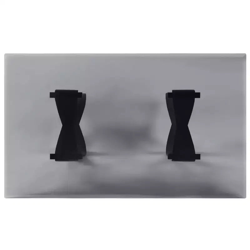 Table à manger rectangulaire moderne en verre 58" Poppy Hill Noir/Gris - HOMES: Inside + Out : Bord biseauté, Cadre en acier
