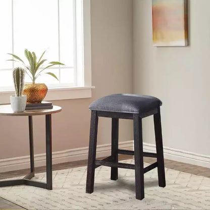 Ensemble de salle à manger Necalli de 152,4 cm avec plateau en marbre et hauteur de comptoir Espresso vieilli - Acme Furniture : 4 pièces, sièges en microfibre, base luge