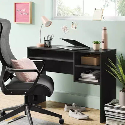 Chaise de bureau confort noire - Room Essentials™ : Ergonomique, réglable, dossier en maille, piètement 5 roulettes