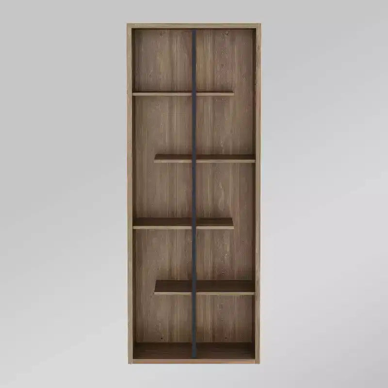 Bibliothèque en bois à 5 niveaux Noyer - Techni Mobili : Style moderne, matériau MDF, 5 étagères ouvertes