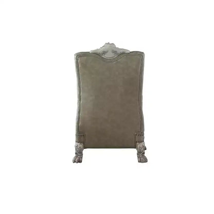 Fauteuil d'appoint 34" Dresden PU Blanc Os Vintage - Acme Furniture : Fabriqué à la main, capitonné, cadre en polyrésine