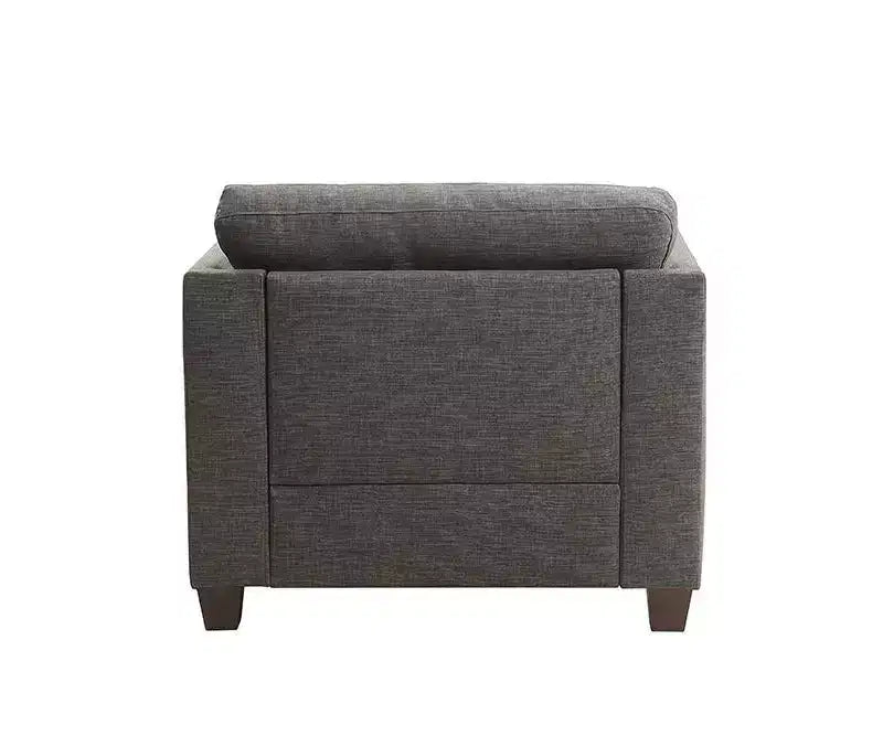 Fauteuil Laurissa 38 po en lin anthracite clair Acme Furniture : Fauteuil rembourré, cadre en bois, coussins capitonnés