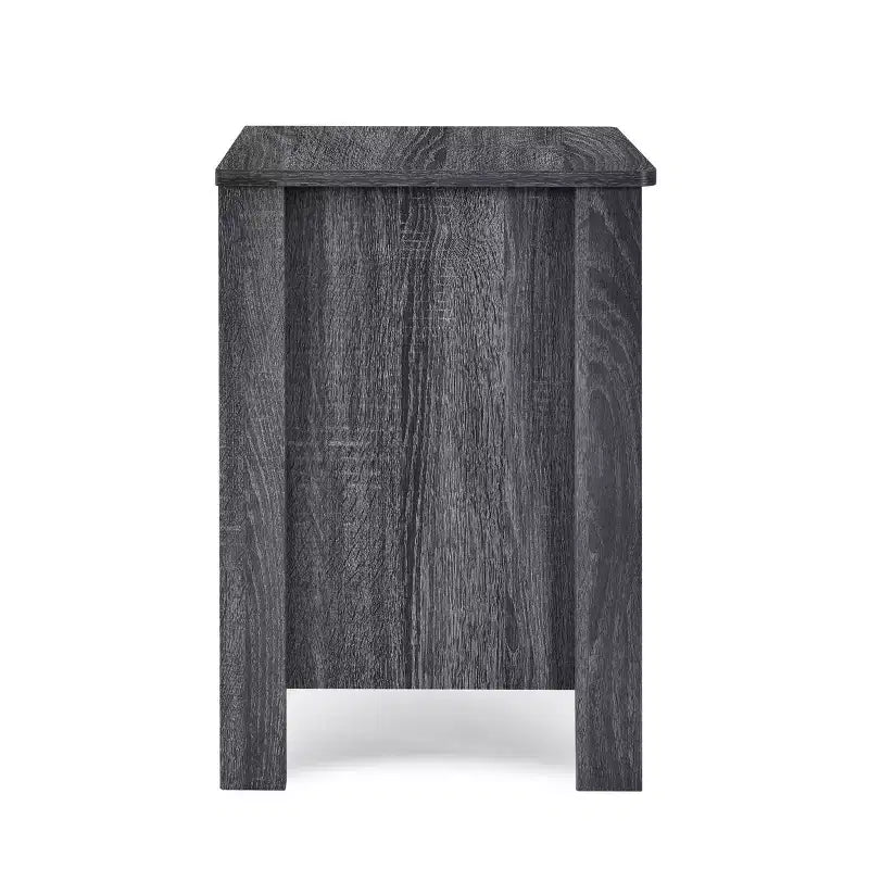 Lot de 2 tables de chevet contemporaines Olimont 2 tiroirs chêne gris Sonoma - Christopher Knight Home : Tables de rangement de chevet