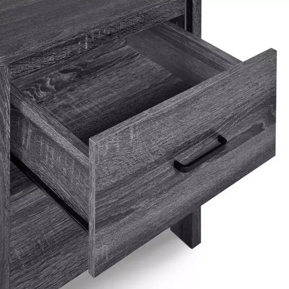 Lot de 2 tables de chevet contemporaines Olimont 2 tiroirs chêne gris Sonoma - Christopher Knight Home : Tables de rangement de chevet