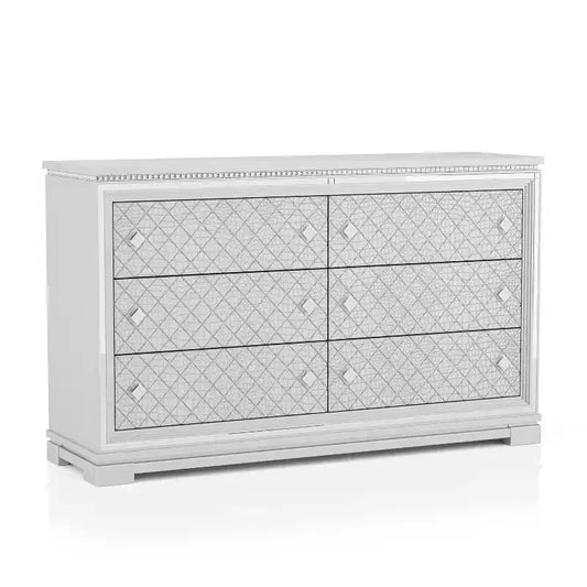 Commode Tenaya 6 tiroirs argent - HOMES: Inside + Out