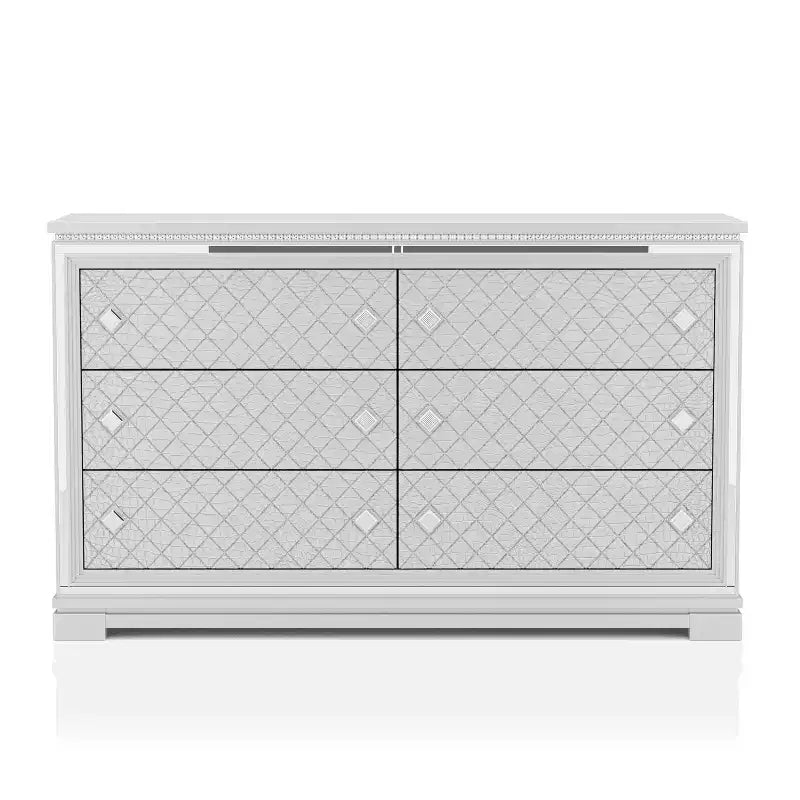 Commode Tenaya 6 tiroirs argent - HOMES: Inside + Out
