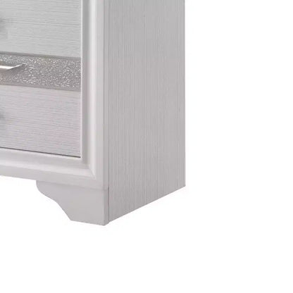 Table de chevet Naima blanche 26" - Acme Furniture : Garantie 60 jours, Aucun assemblage, Glissières en métal, Bois composite