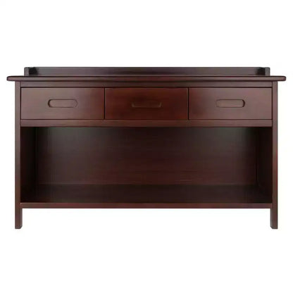 Banc de rangement Adriana 4 pièces avec paniers Noyer - Winsome : Style transitionnel, Cadre en bois, Nettoyage des taches