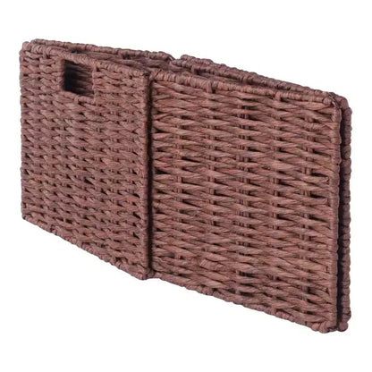 Banc de rangement Adriana 4 pièces avec paniers Noyer - Winsome : Style transitionnel, Cadre en bois, Nettoyage des taches