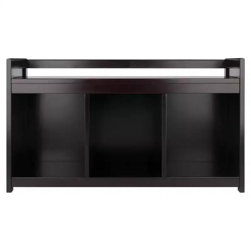 Banc de rangement 4 pièces Addison avec paniers Espresso/Chocolat - Winsome : Organiseur d'entrée en bois, pouf de chambre