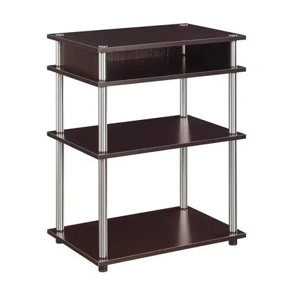 Breighton Home Designs2Go No Tools Printer Stand with Shelves in Espresso
