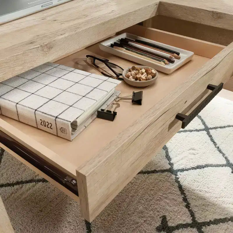 Bureau d'angle 2 tiroirs Prime Oak Pacific View - Sauder