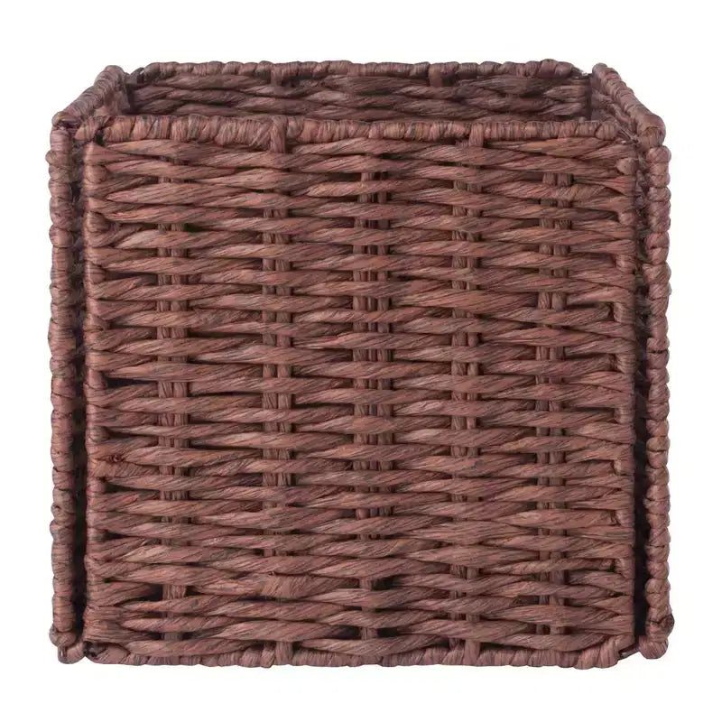 Winsome Étagère de rangement Milan 30 po, 4 pièces, avec paniers, noyer : style transitionnel, cadre en bois, étagères fixes
