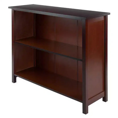 Winsome Étagère de rangement Milan 30 po, 4 pièces, avec paniers, noyer : style transitionnel, cadre en bois, étagères fixes