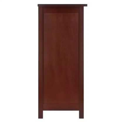 Winsome Étagère de rangement Milan 30 po, 4 pièces, avec paniers, noyer : style transitionnel, cadre en bois, étagères fixes