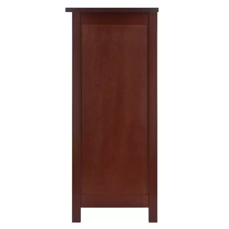 Winsome Étagère de rangement Milan 30 po, 4 pièces, avec paniers, noyer : style transitionnel, cadre en bois, étagères fixes
