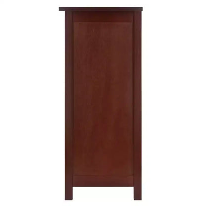 Winsome Étagère de rangement Milan 30 po, 4 pièces, avec paniers, noyer : style transitionnel, cadre en bois, étagères fixes