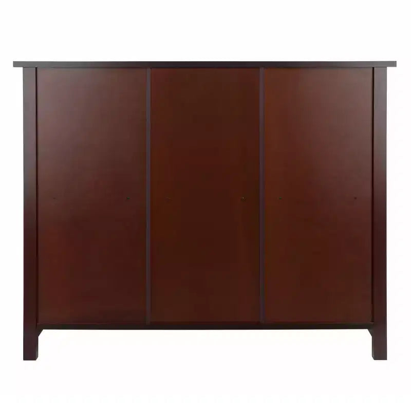 Winsome Étagère de rangement Milan 30 po, 4 pièces, avec paniers, noyer : style transitionnel, cadre en bois, étagères fixes