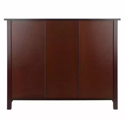 Winsome Étagère de rangement Milan 30 po, 4 pièces, avec paniers, noyer : style transitionnel, cadre en bois, étagères fixes