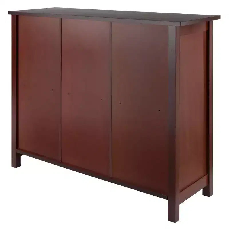 Winsome Étagère de rangement Milan 30 po, 4 pièces, avec paniers, noyer : style transitionnel, cadre en bois, étagères fixes