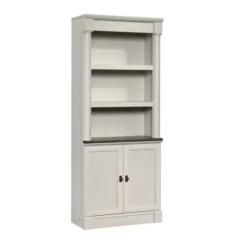 71.85"Palladia Library with Doors Glacier Oak - Sauder