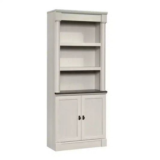 71.85"Palladia Library with Doors Glacier Oak - Sauder