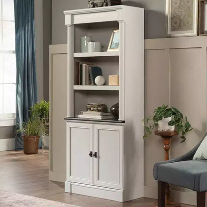 Bibliothèque Palladia de 182 cm de large avec portes, chêne glacé - Sauder