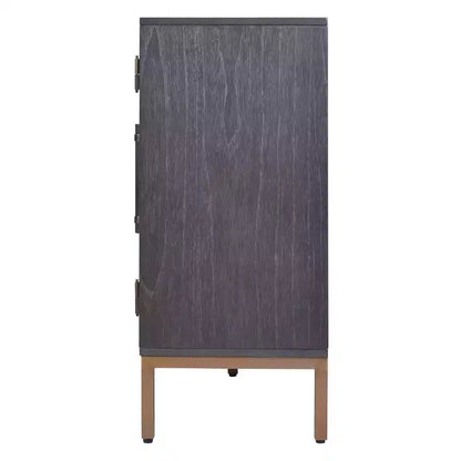 Buffet Sophia 3 portes noir antique - Hopper Studio : Placage en bois teinté, Étagères réglables, Style moderne