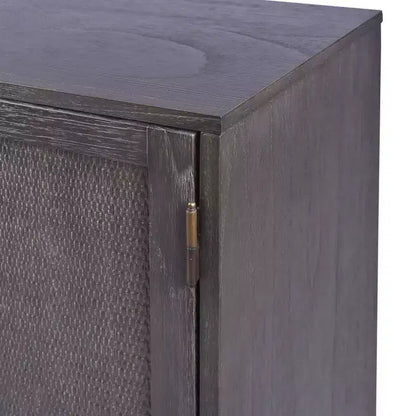Buffet Sophia 3 portes noir antique - Hopper Studio : Placage en bois teinté, Étagères réglables, Style moderne