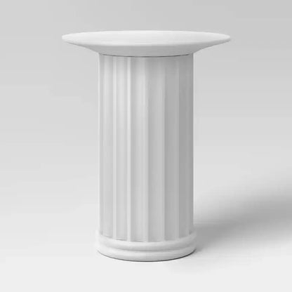 Plaster Side Table White - Threshold™ designed with Studio McGee: Ceramic Round End Table, No Assembly Required