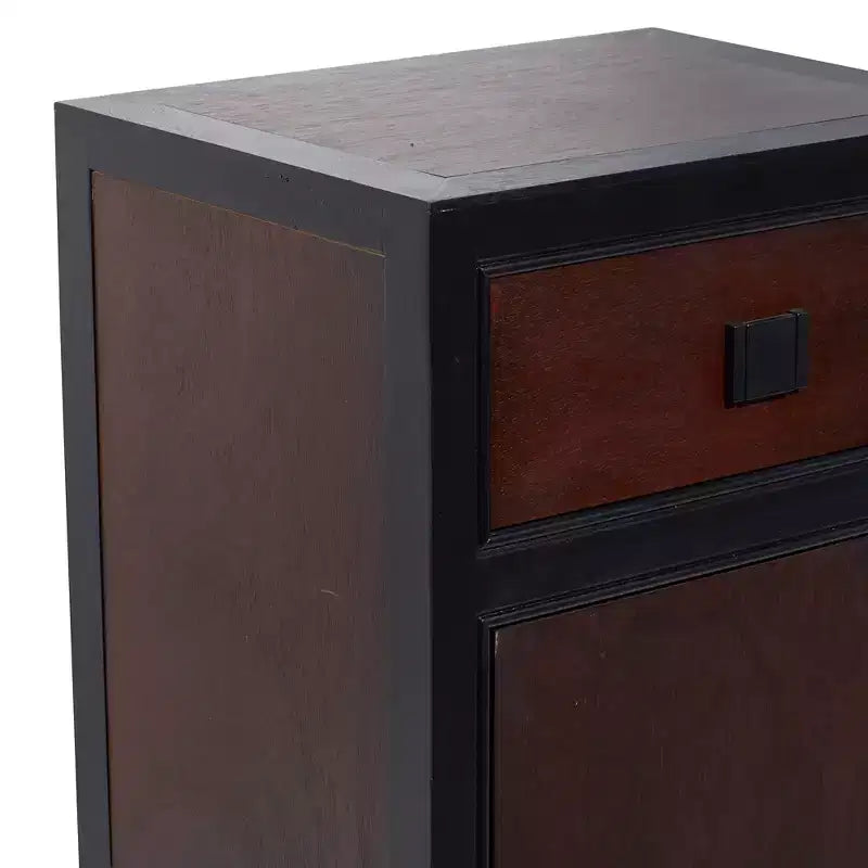 Petit meuble en bois contemporain marron foncé - Olivia & May